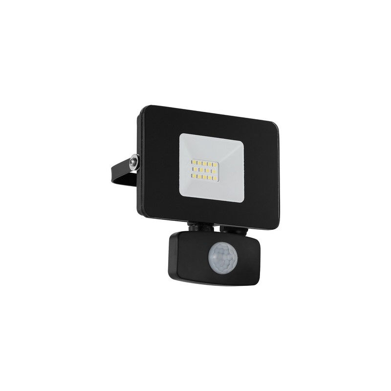 Svart utomhus vägglampa med rörelsesensor aluminium, Joey, IP44