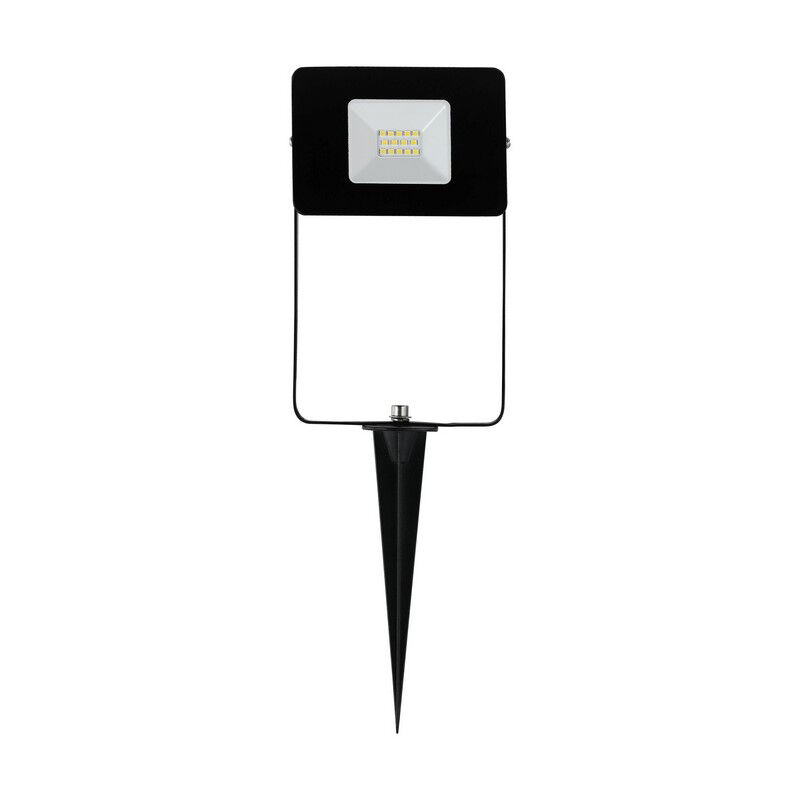 Svart modern trädgårdsspotlight aluminium, Joey, IP65, med brytare