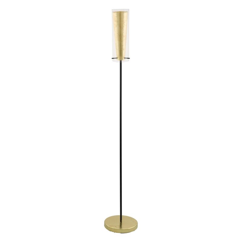 Guld modern golvlampa stål, Barceno, med brytare