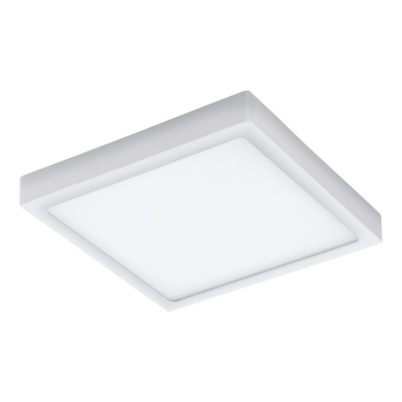 Vit modern utelampa aluminium, Evi, 22W, varm till kall vit justerbar LED, IP44, met fjärrkontroll