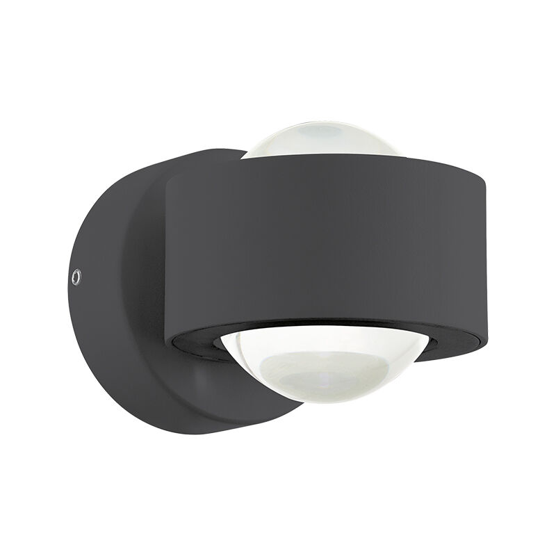 Antracit modern utelampa aluminium, Lyn, 2W, 3000K LED, IP44