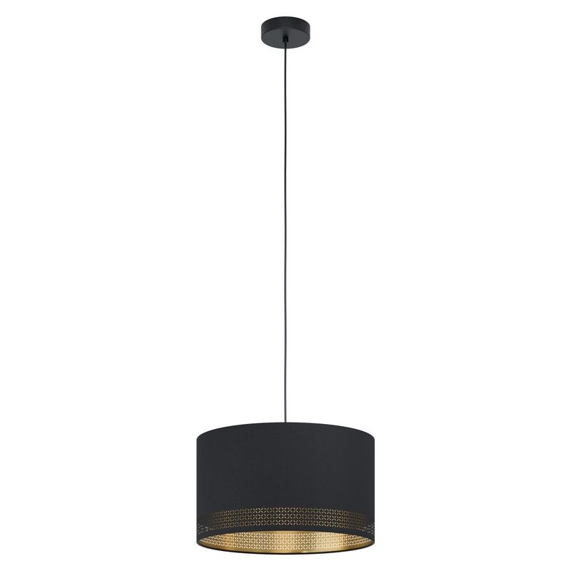Svart modern fönsterlampa tyg, Niko