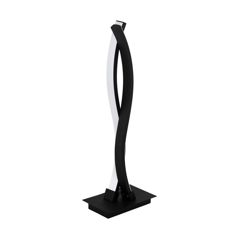 Svart modern bordslampa aluminium, Arantxa, 10W, 3000K LED, med brytare