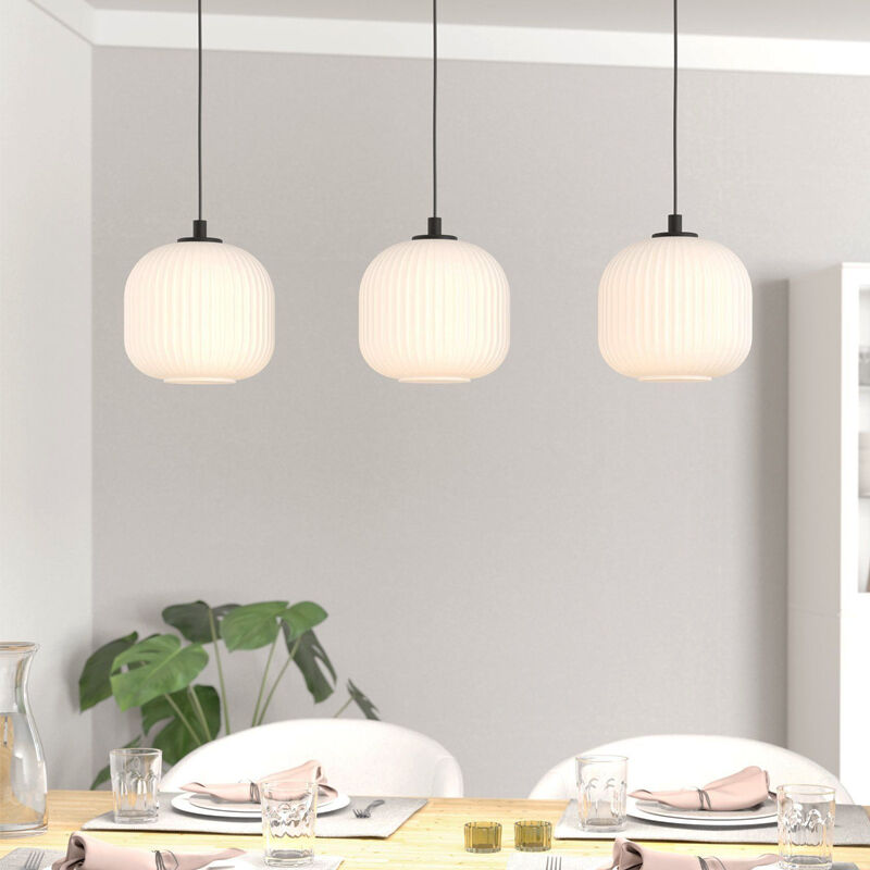 Vit retro fönsterlampa glas, Elvera