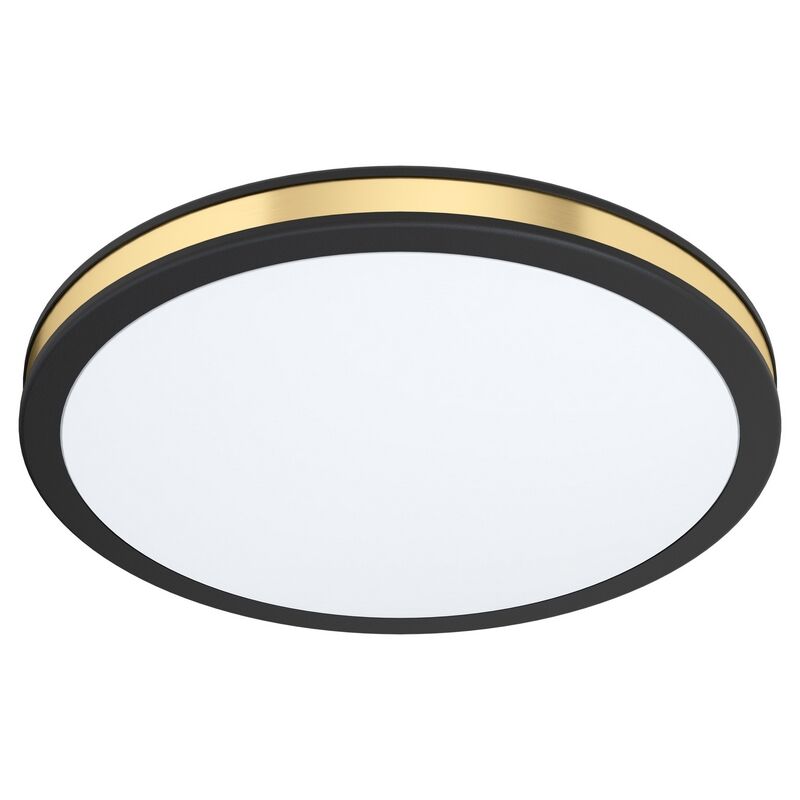 Svart modern plafond stål, Rivano, 11W, 3000K LED