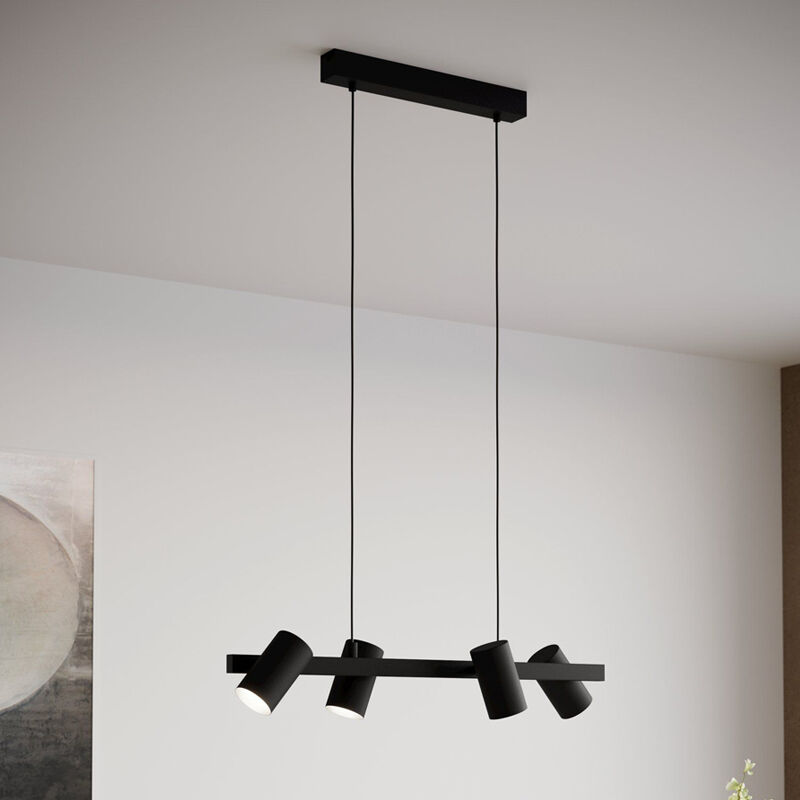 Svart modern fönsterlampa stål, Patrice
