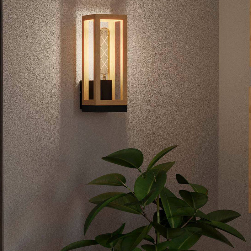 Trä vägglampa brun, Jasmina