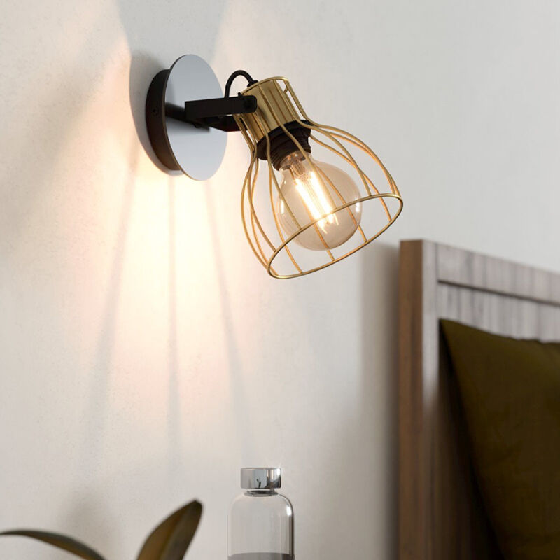 Guld industri väggspotlight aluminium, Tjarda