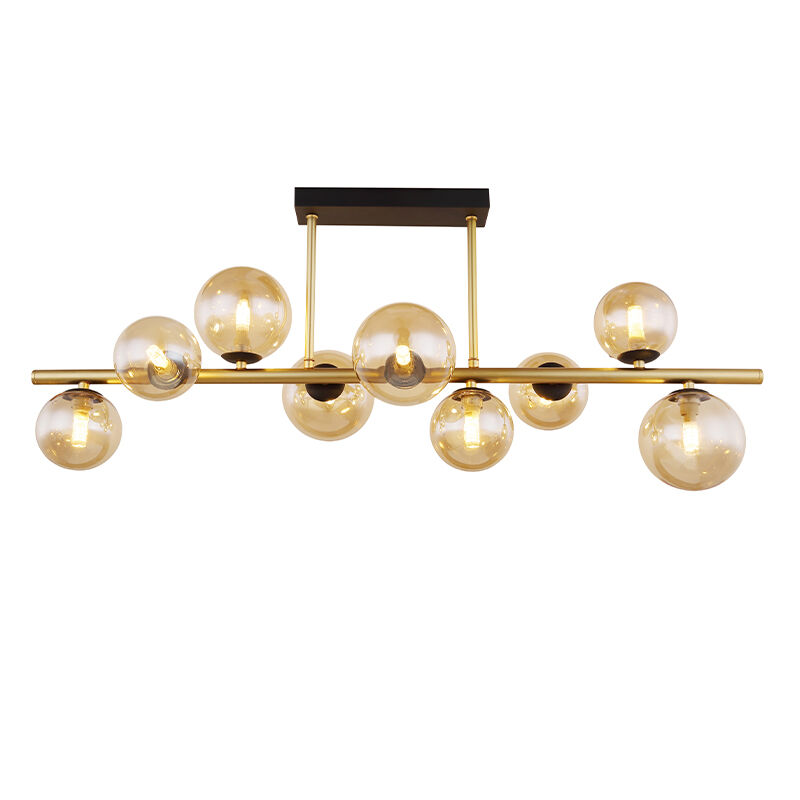 Bärnstensfärgad design taklampa glas, Melinda