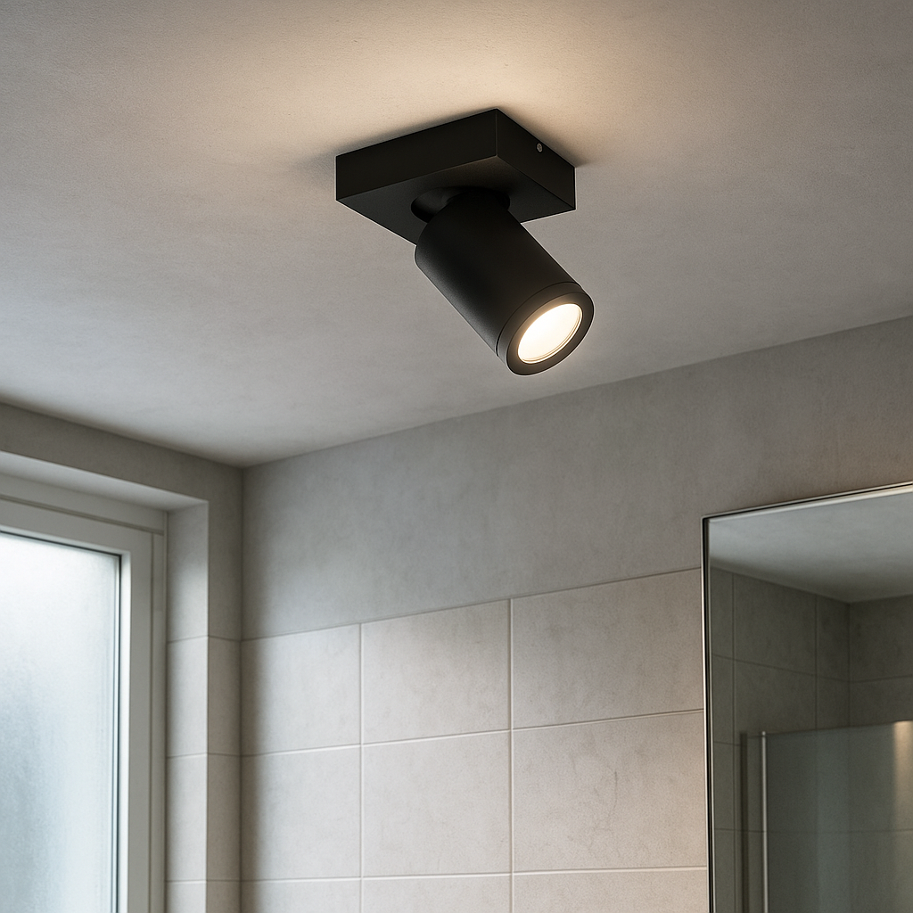 Modern spotlight tak svart, Kenan, IP44