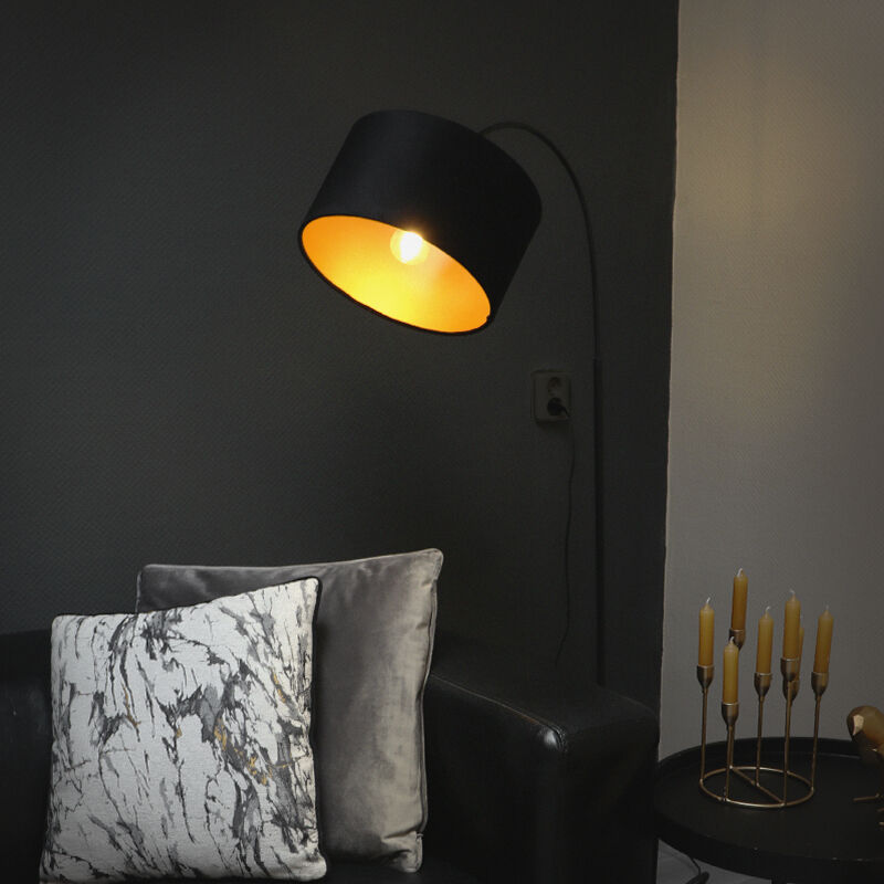 Modern båglampa guld, Urvin, med brytare