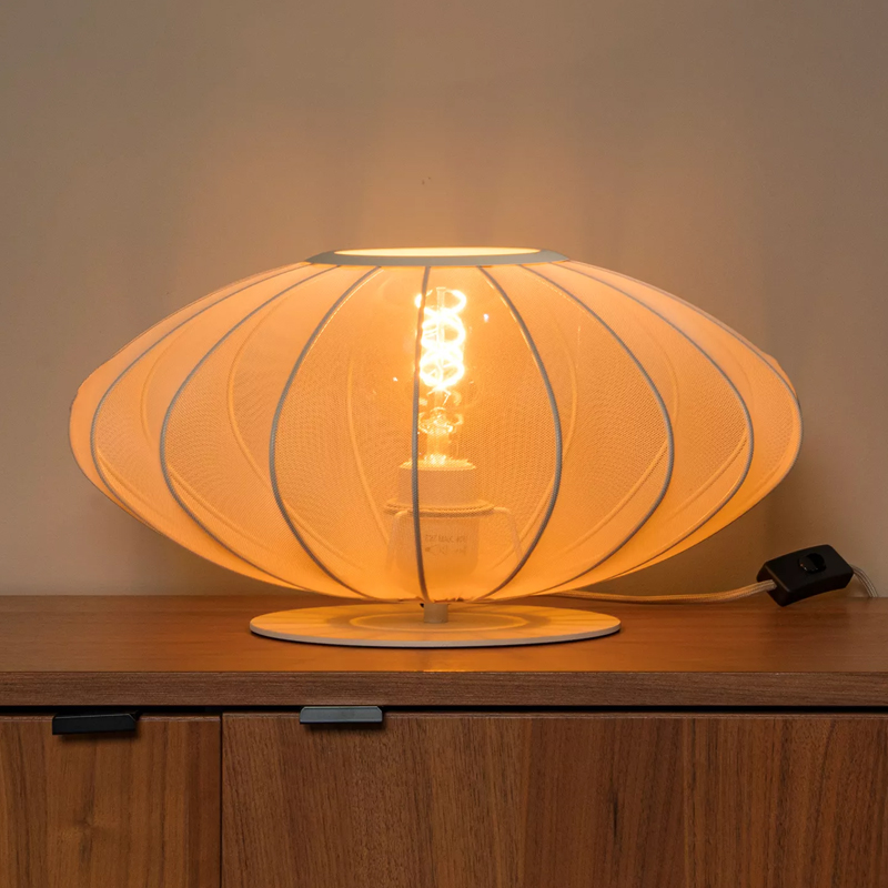 Beige bordslampa modern, Corina, med brytare
