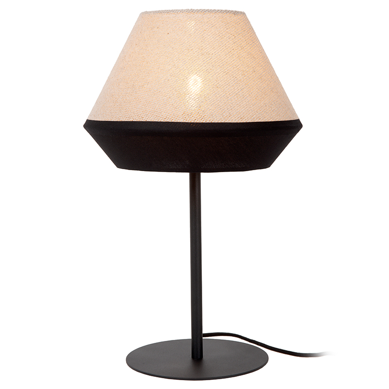 Beige bordslampa modern, Kala, med brytare