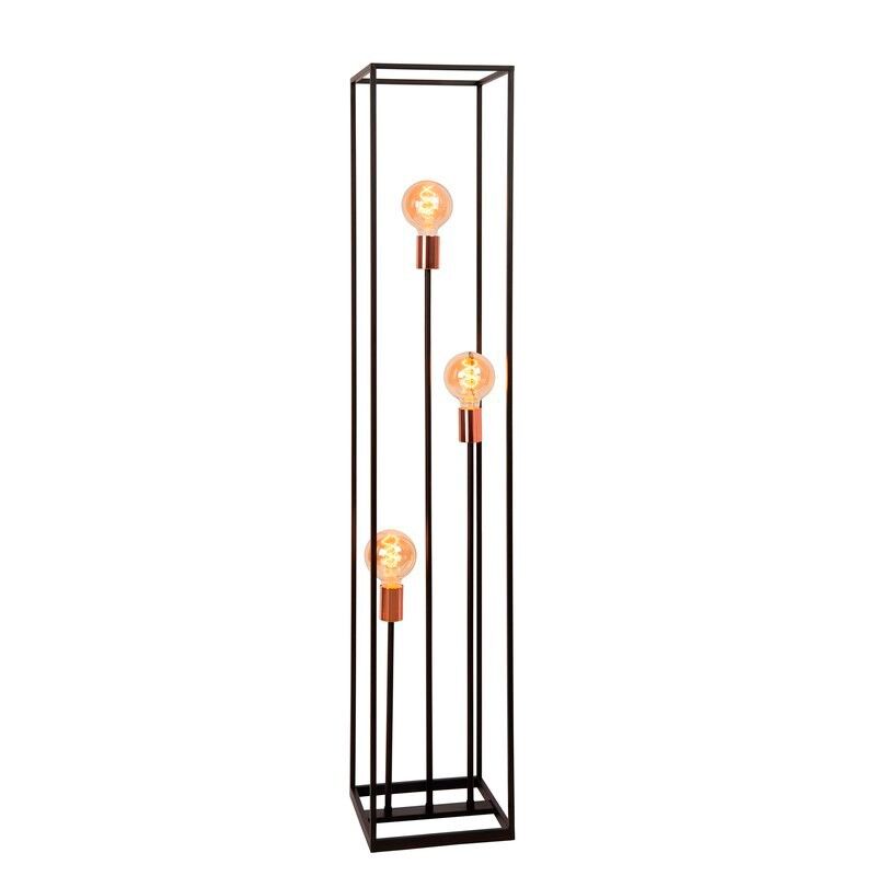 Koppar golvlampa modern, Arthur, med brytare