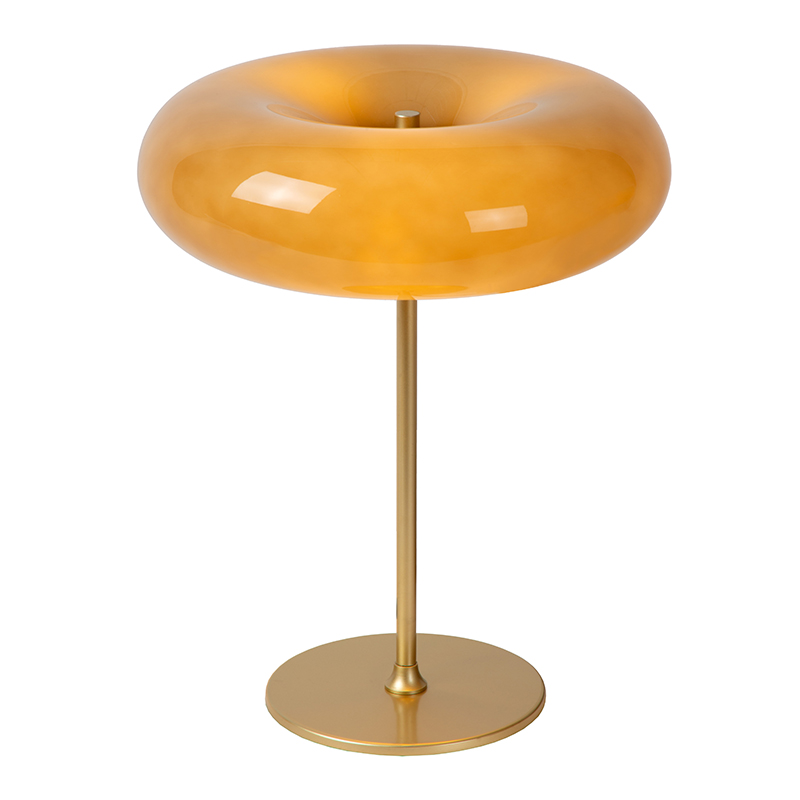 Taupe bordslampa retro, Sentino, med brytare