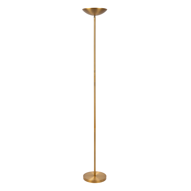 Mässing läslampa golv modern, Zenith, 20W, 3000K LED, med beröringsdimmer