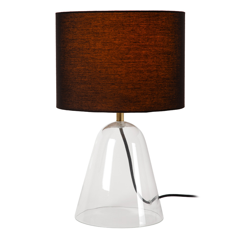 Svart bordslampa modern, Campana, med brytare