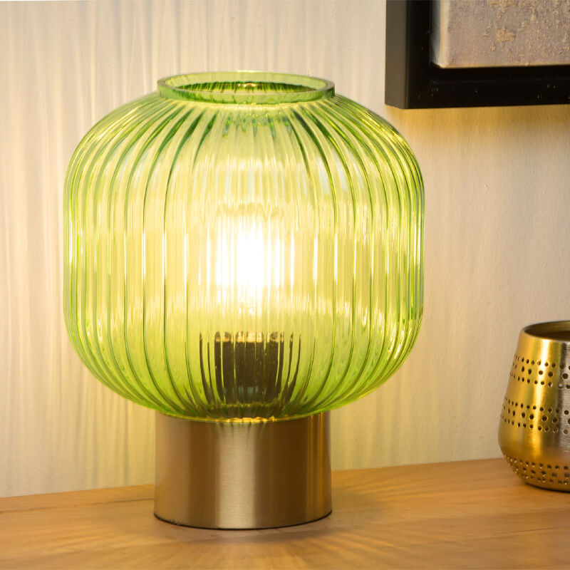 Guld bordslampa retro, Maloto, med brytare