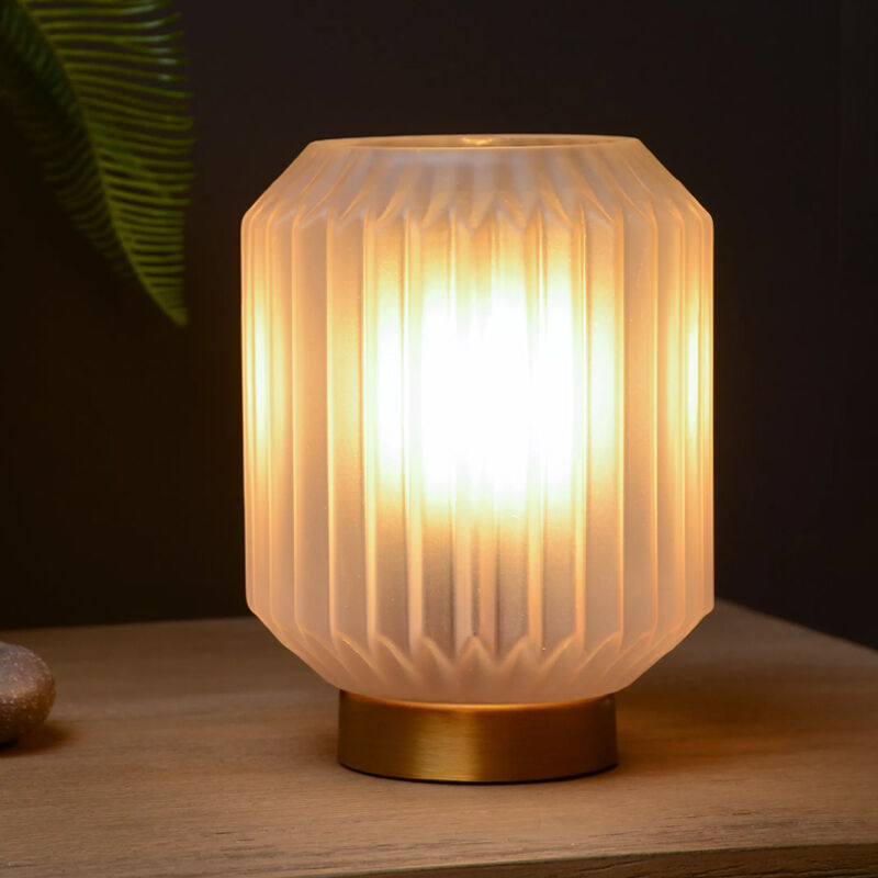 Guld bordslampa klassisk, Sueno, med brytare