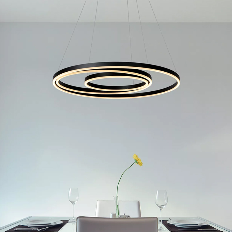 Svart fönsterlampa modern, Triniti, 32W, 3000K LED