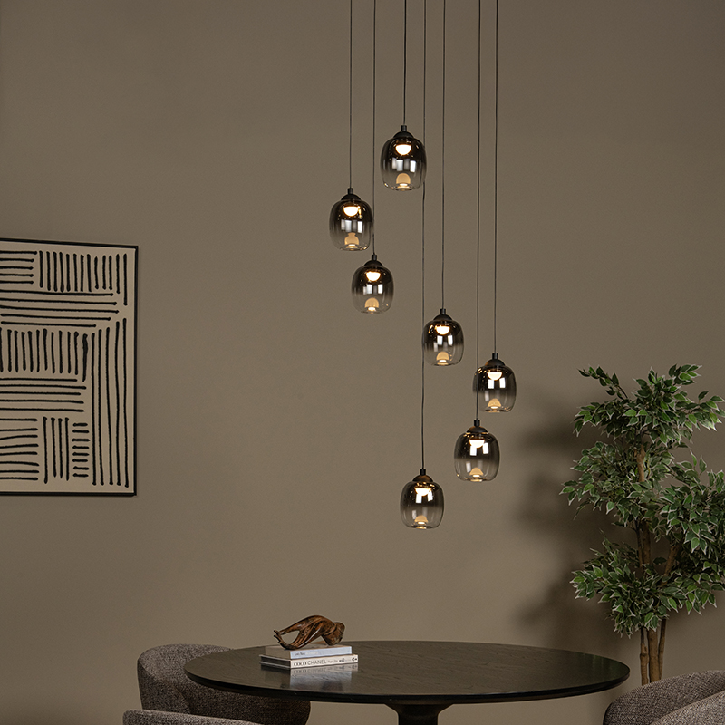 Grå fönsterlampa modern, Tamino, 7W, 3000K LED