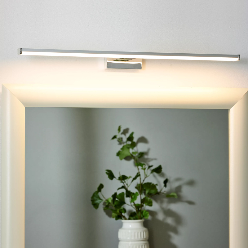 Krom spegelbelysning modern, Onno, 12W, 3000K LED, IP44