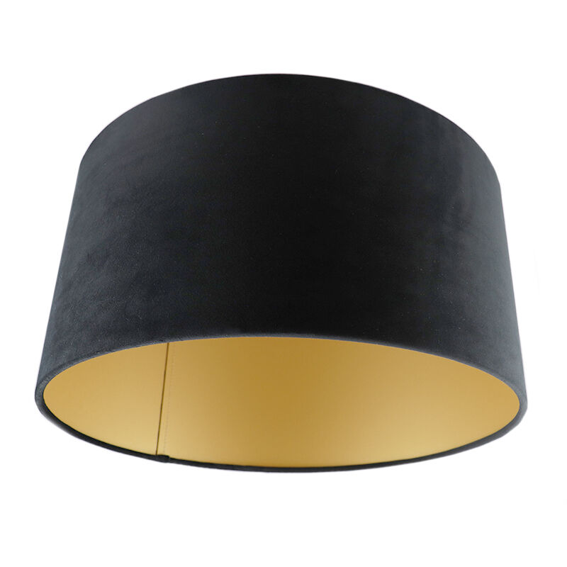 Modern velour lampskärm guld, Melanie