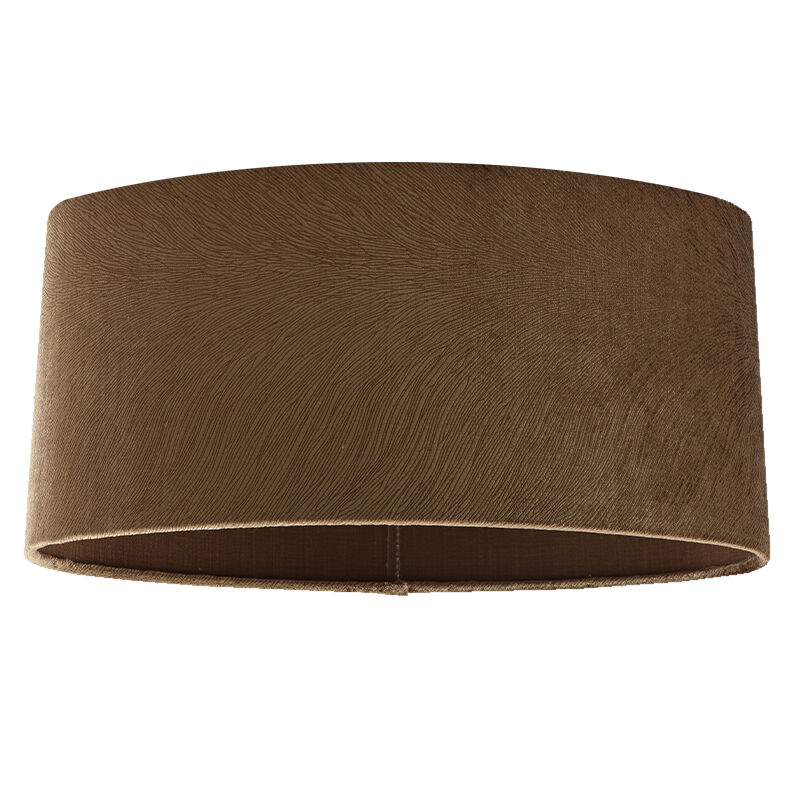 40 cm oval lampskärm sammet brun, Emilius