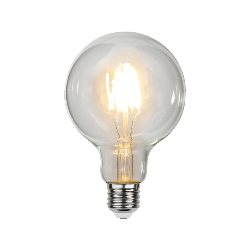 Dimbar E27 filamentlampa G95, 4,7W, 2700K
