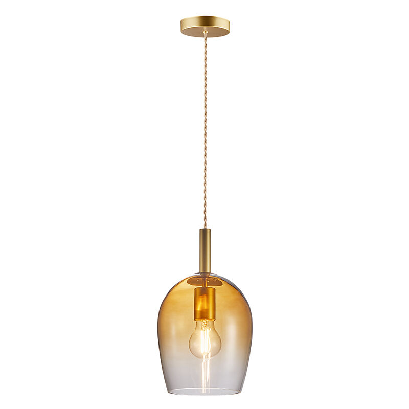 Bärnstensfärgad fönsterlampa design, Uma
