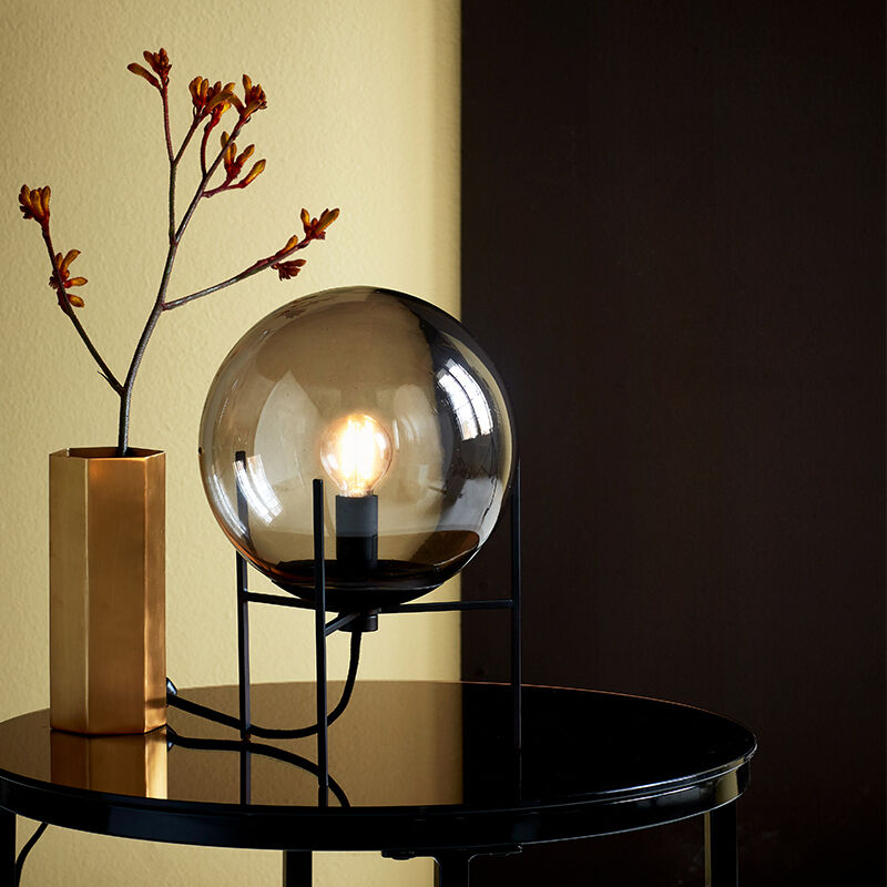 Svart bordslampa design, Alton, med brytare