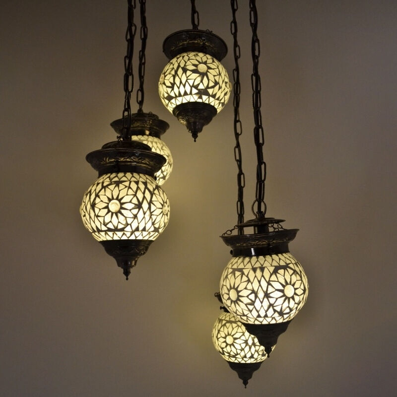 Transparent orientalisk fönsterlampa mosaik, Amir
