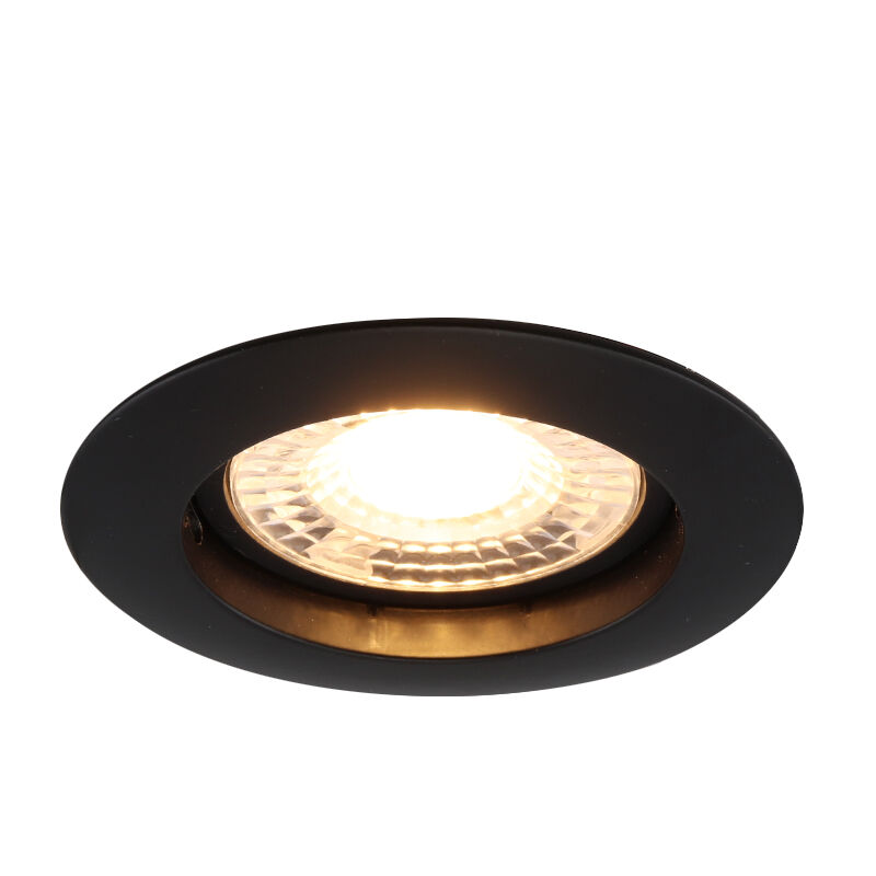 Aluminium infälld spotlight svart, Rudo