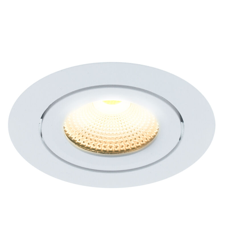 Vit infälld spotlight aluminium, Wimke, 5W, 2700K LED, IP44