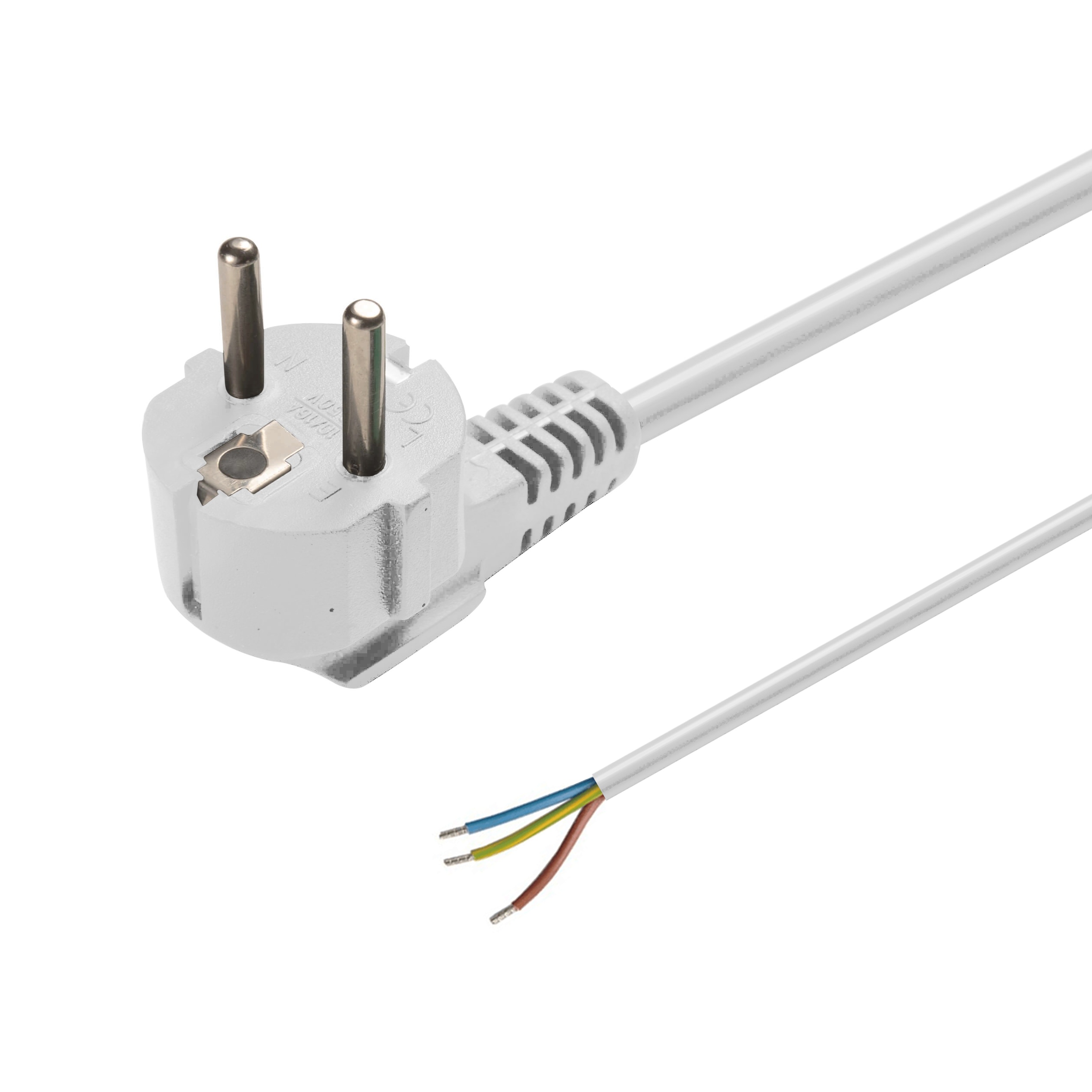 Anslutningskabel, 3 m, 3x 0,75 mm², vit