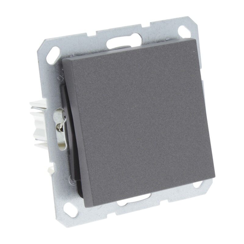Q-Link S-Line Switch Infällt kors, Svart/antracit
