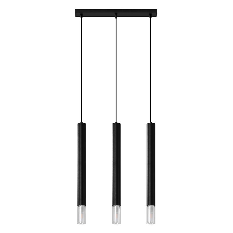 Glas fönsterlampa svart, Ishani