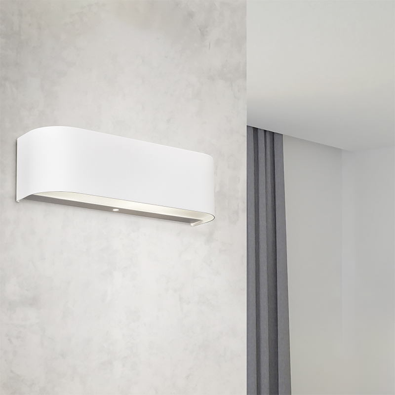 Vit up down vägglampa glas, Tomaso, 3,1W, 3000K LED