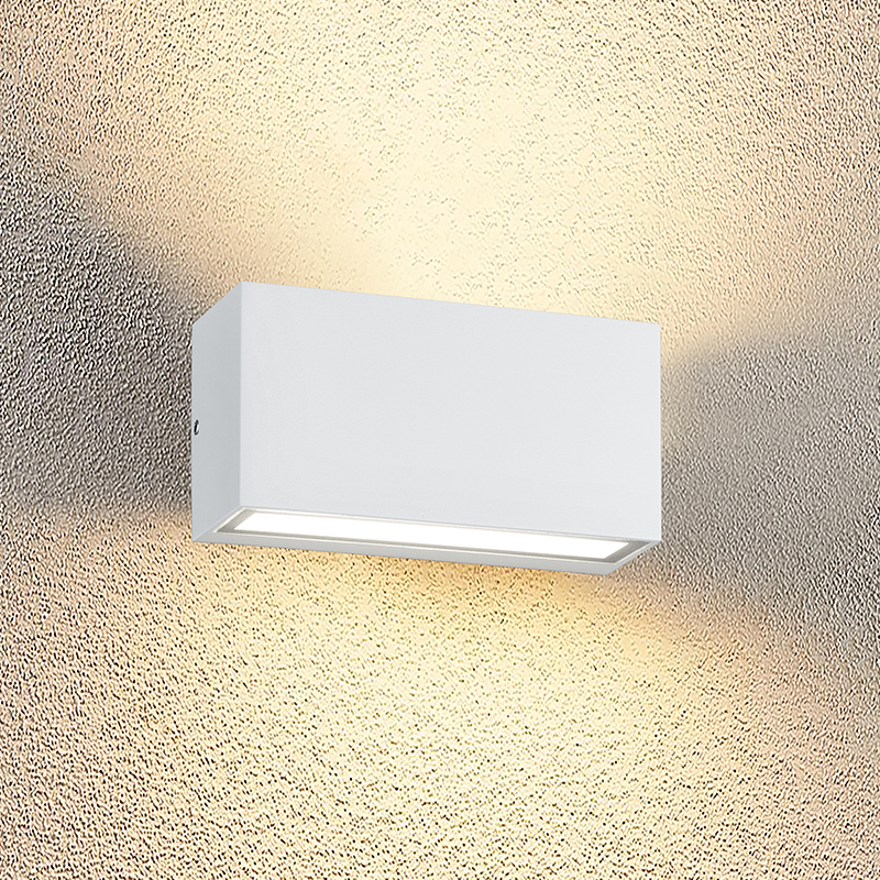Vit utelampa modern, Seby, 10W, 3000K LED, IP65