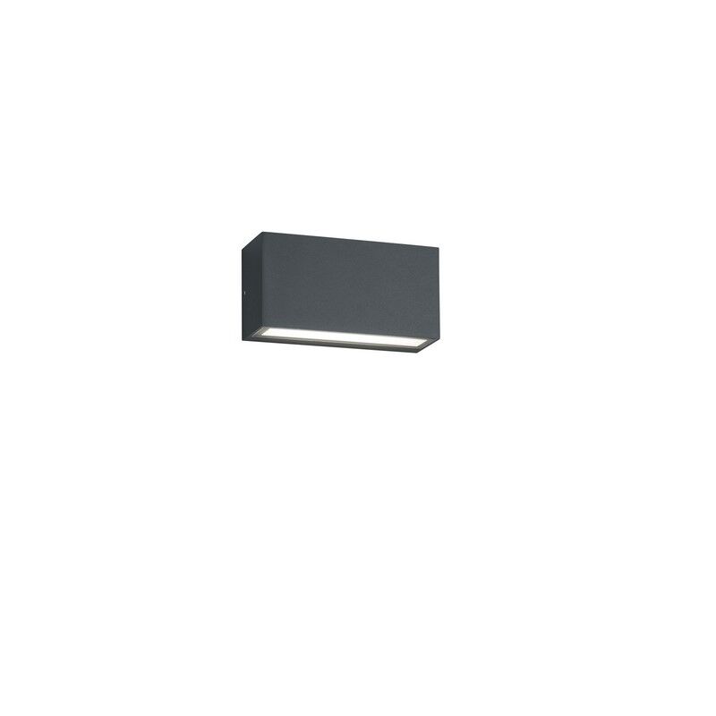 Antracit utelampa modern, Seby, 10W, 3000K LED, IP65