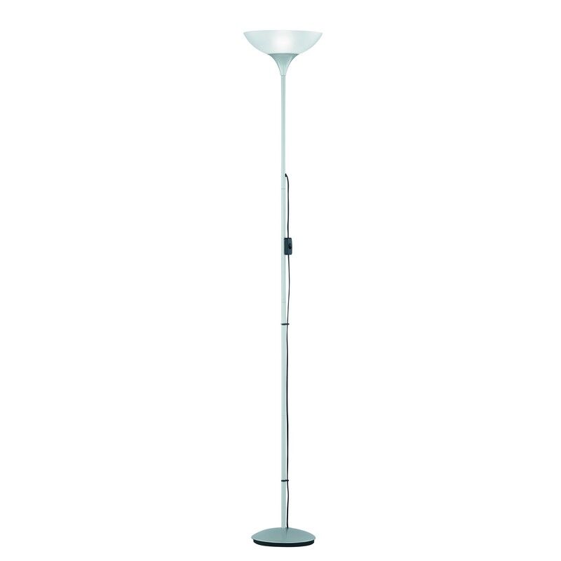 Grå golvlampa plast, Willem, med brytare