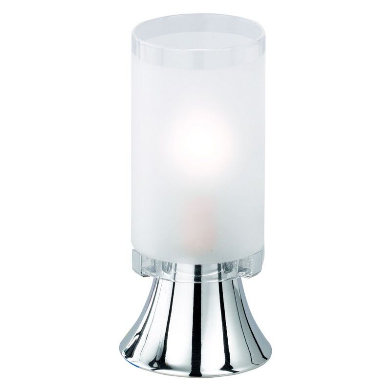 Krom bordslampa glas, Leanne, med brytare