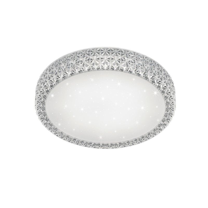 Vit plafond klassisk, Valentina, 27W, varm till kall vit justerbar LED, met fjärrkontroll