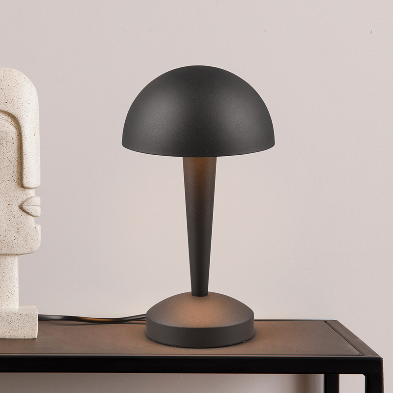 Svart bordslampa modern, Delila, med beröringsdimmer