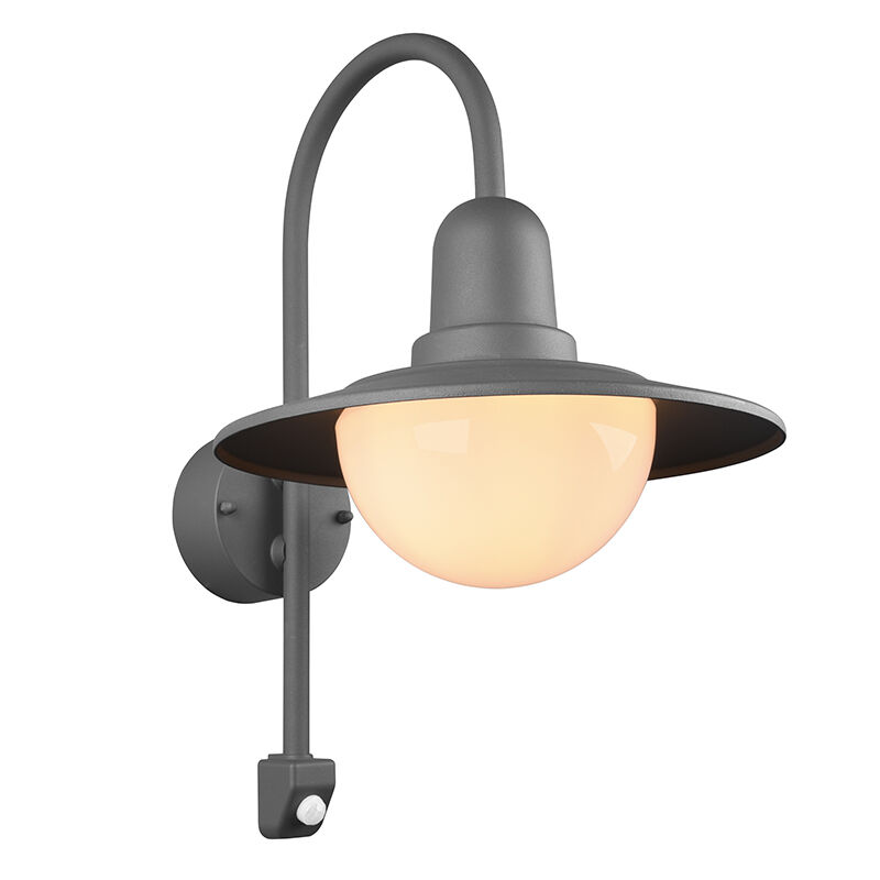 Antracit utomhus vägglampa med rörelsesensor modern, Semmy, IP44