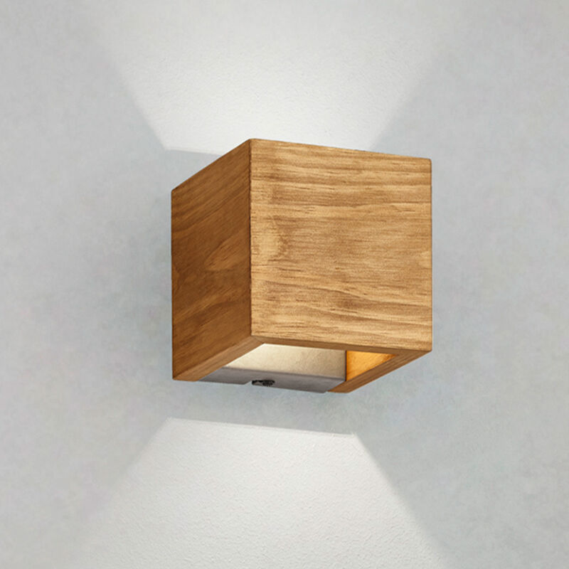 Trä up down vägglampa brun, Deka, 4W, 3000K LED