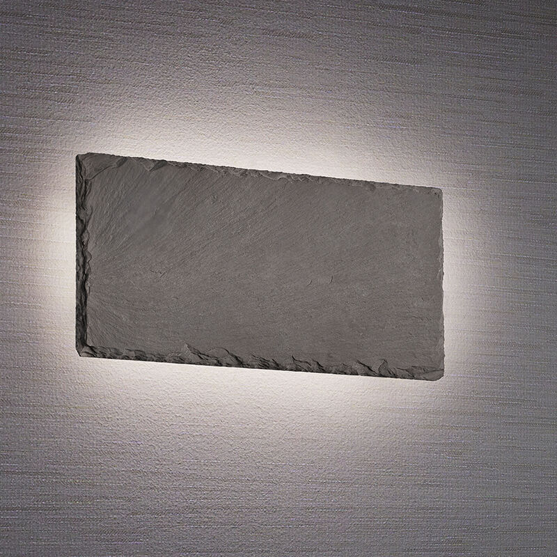 Svart vägglampa modern, Faisal, 9W, 3000K LED