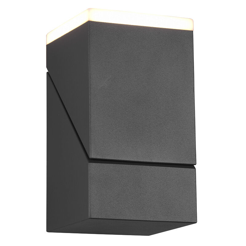 Antracit utelampa modern, Liron, 7W, 3000K LED, IP54