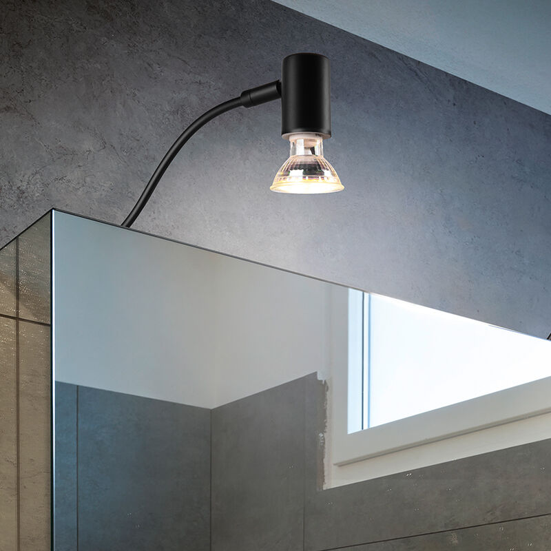 Svart badrumslampa vägg modern, Martika, IP44
