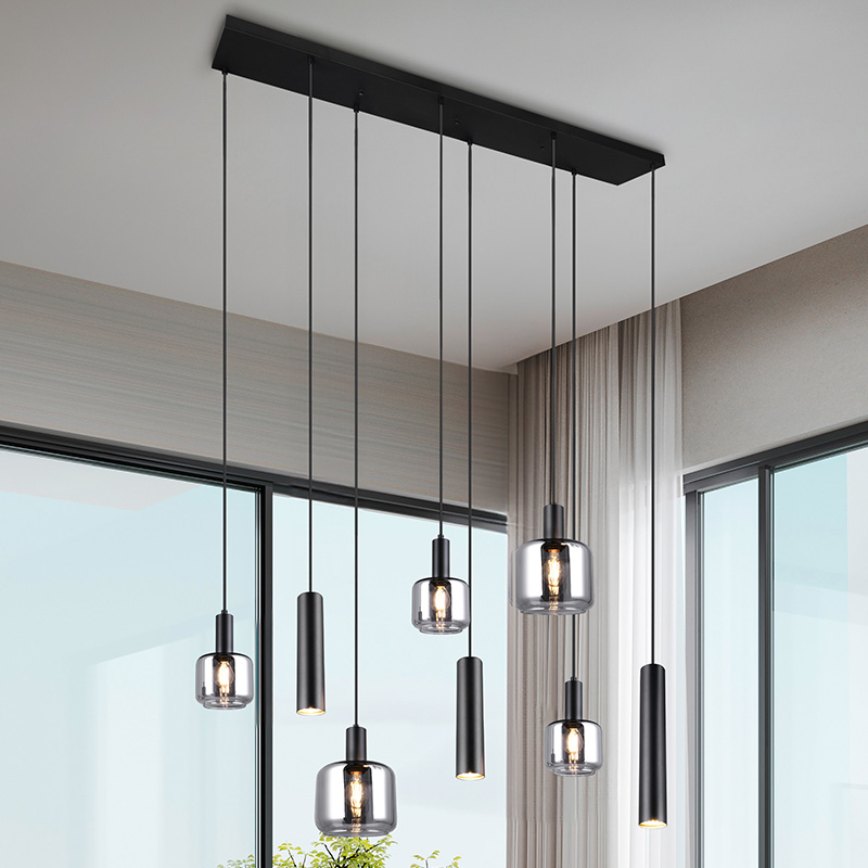 Svart fönsterlampa design, Lahcen